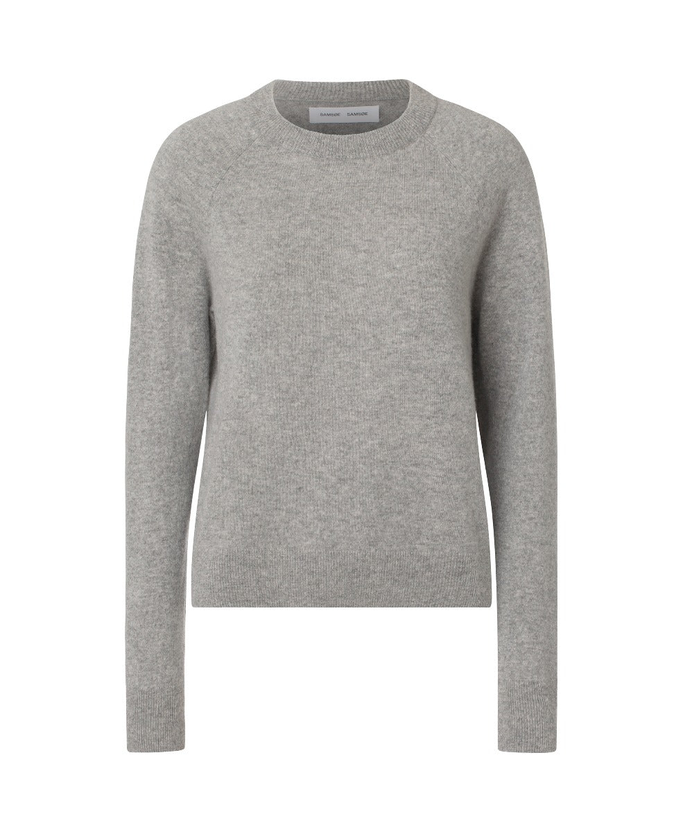 Samsøe Samsøe Boston o-neck 6304 knit - Grey Melange - Bahne